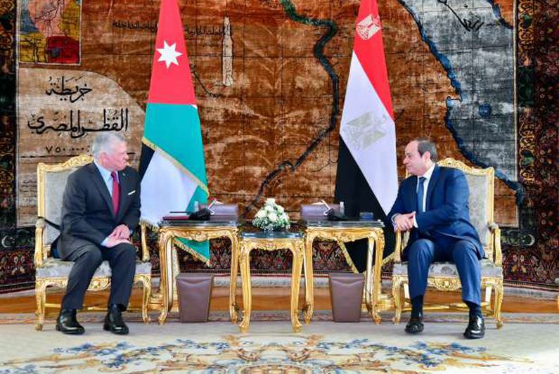 الرئيس السيسي يعقد مباحثات مع ملك الأردن حول مستجدات الأوضاع في المنطقة