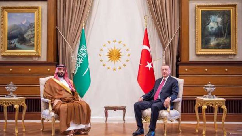 لقاء ولي العهد السعودي محمد بن سلمان والرئيس التركي رجب طيب أردوغان