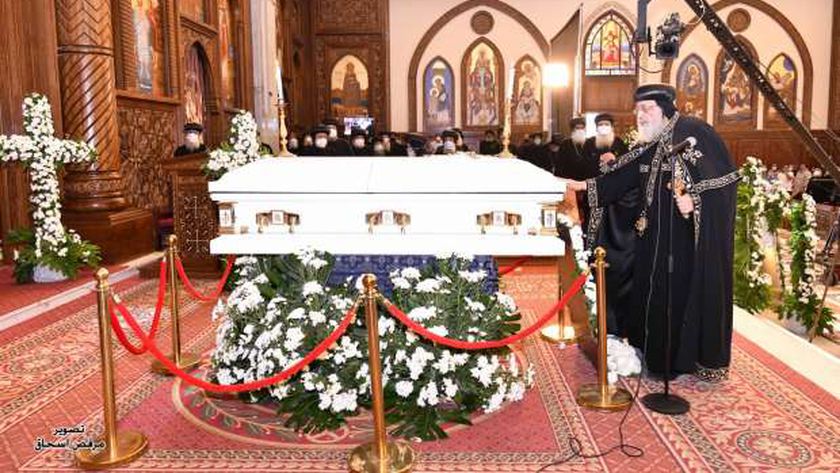 جنازة أسقف المحلة بحضور البابا تواضرس الثاني