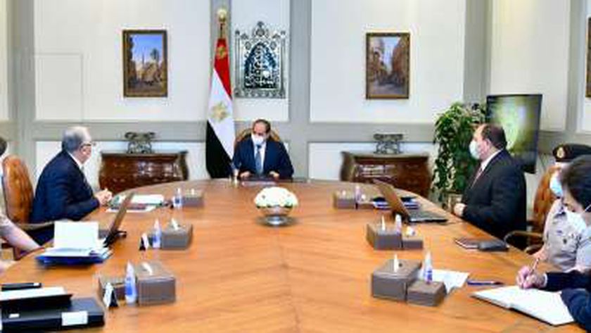 الرئيس عبدالفتاح السيسي خلال لقائه بوزير الزراعة