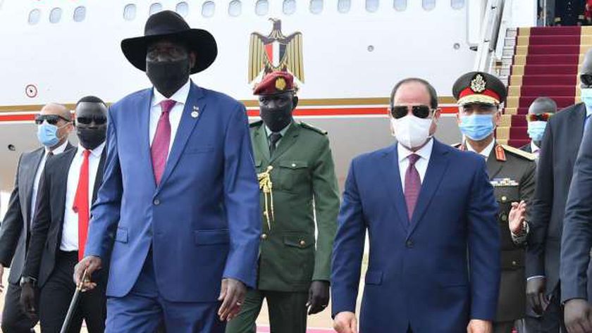 الرئيس السيسى ورئيس جنوب السودان
