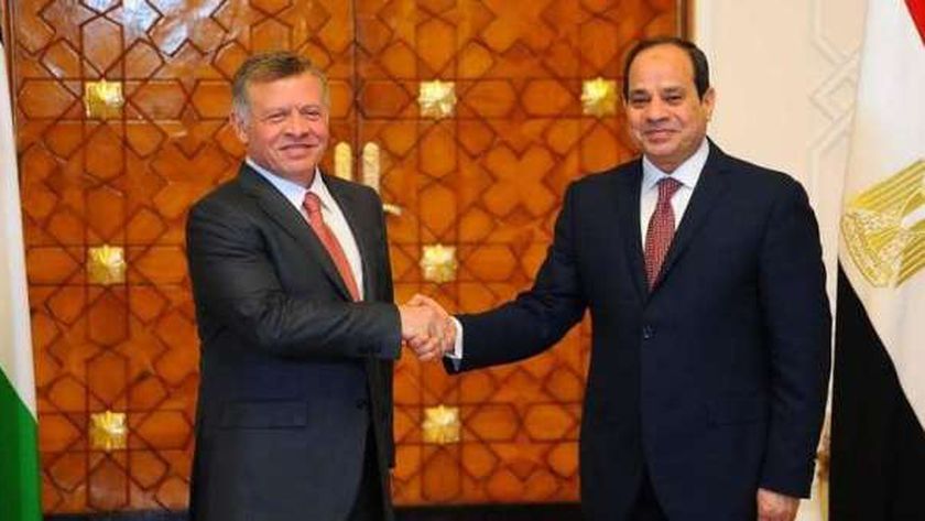 الرئيس السيسي وملك الأردن في لقاء سابق
