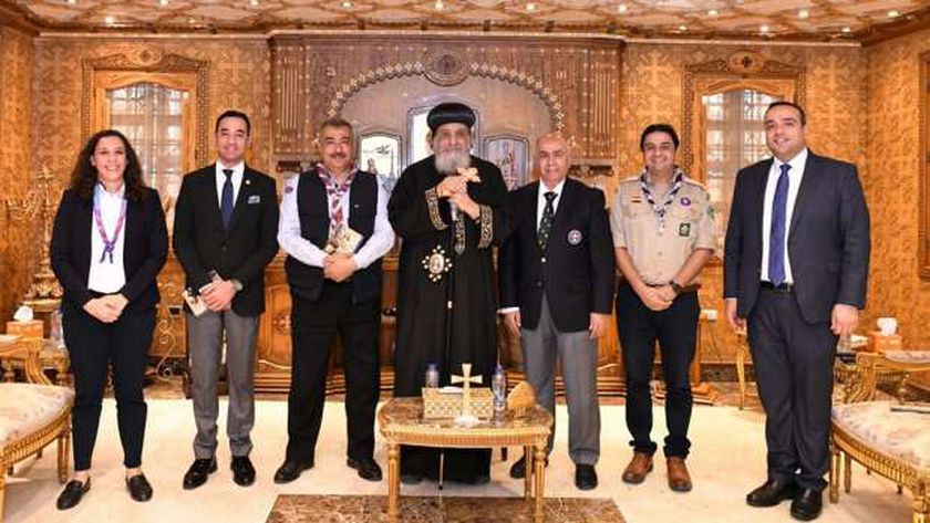 البابا تواضروس يستقبل قيادات كشفية قبل استضافة مصر المؤتمر الكشفي العالمي