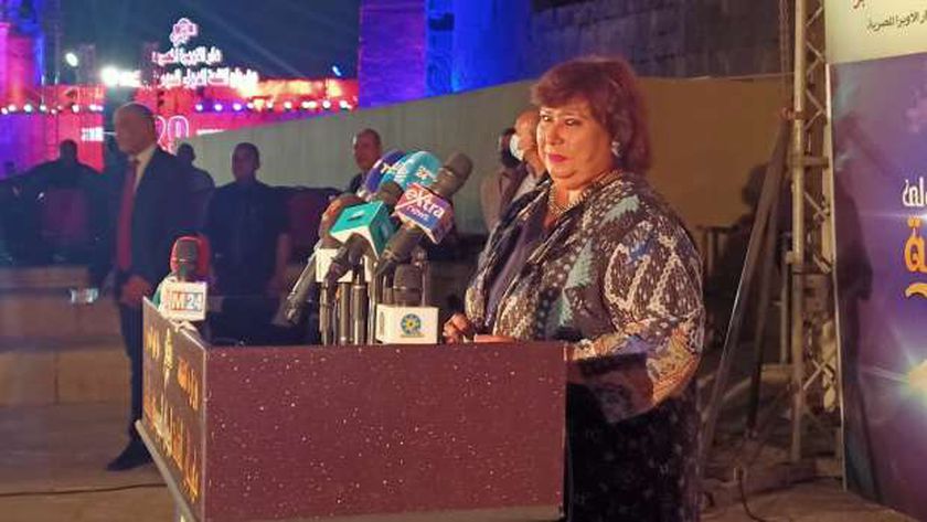 وزيرة الثقافة إيناس عبد الدايم تفتتح مهرجان القلعة الدولى الموسيقى والغناء