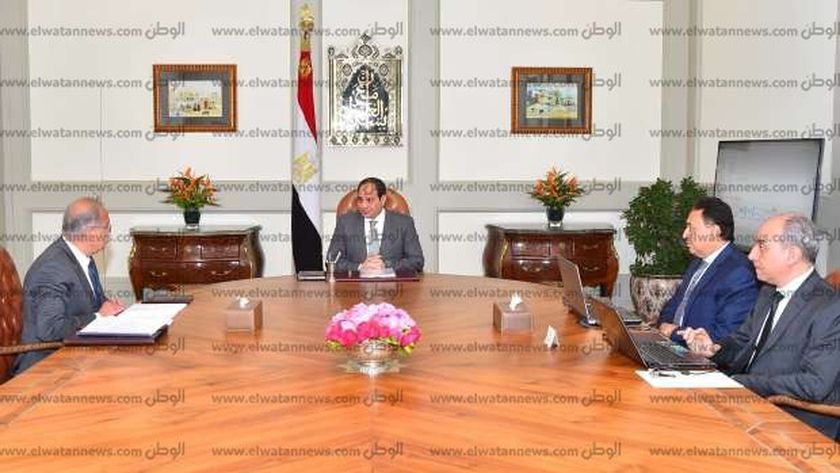 الرئيس عبد الفتاح السيسي يلتقى رئيس الوزراء ووزير الصحة