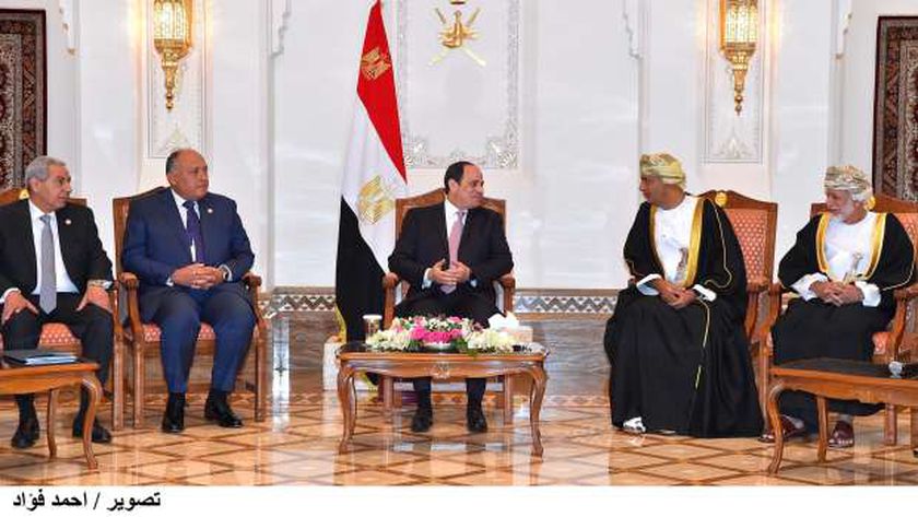 جانب من زيارة الرئيس عبدالفتاح السيسي لسلطنة عمان