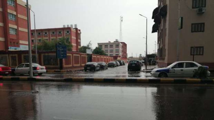 سقوط الأمطار ببورسعيد