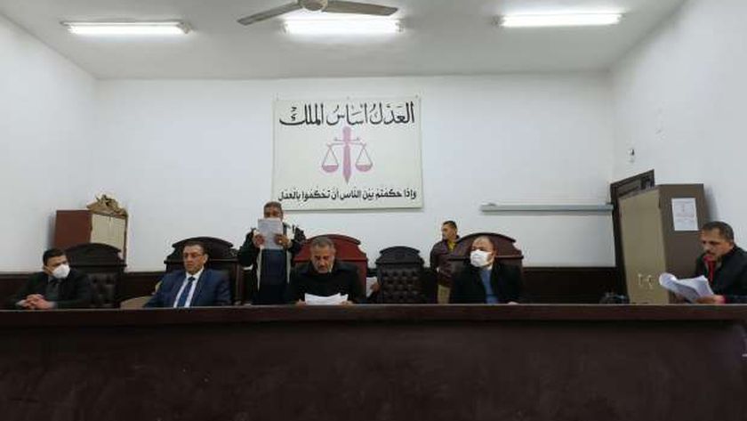 هيئة محكمة جنايات الفيوم برئاسة المستشار إيهاب سعيد حنا